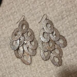 Elegant Silver Chandelier Earrings